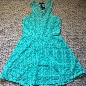 Material Girl Teal Skater Dress